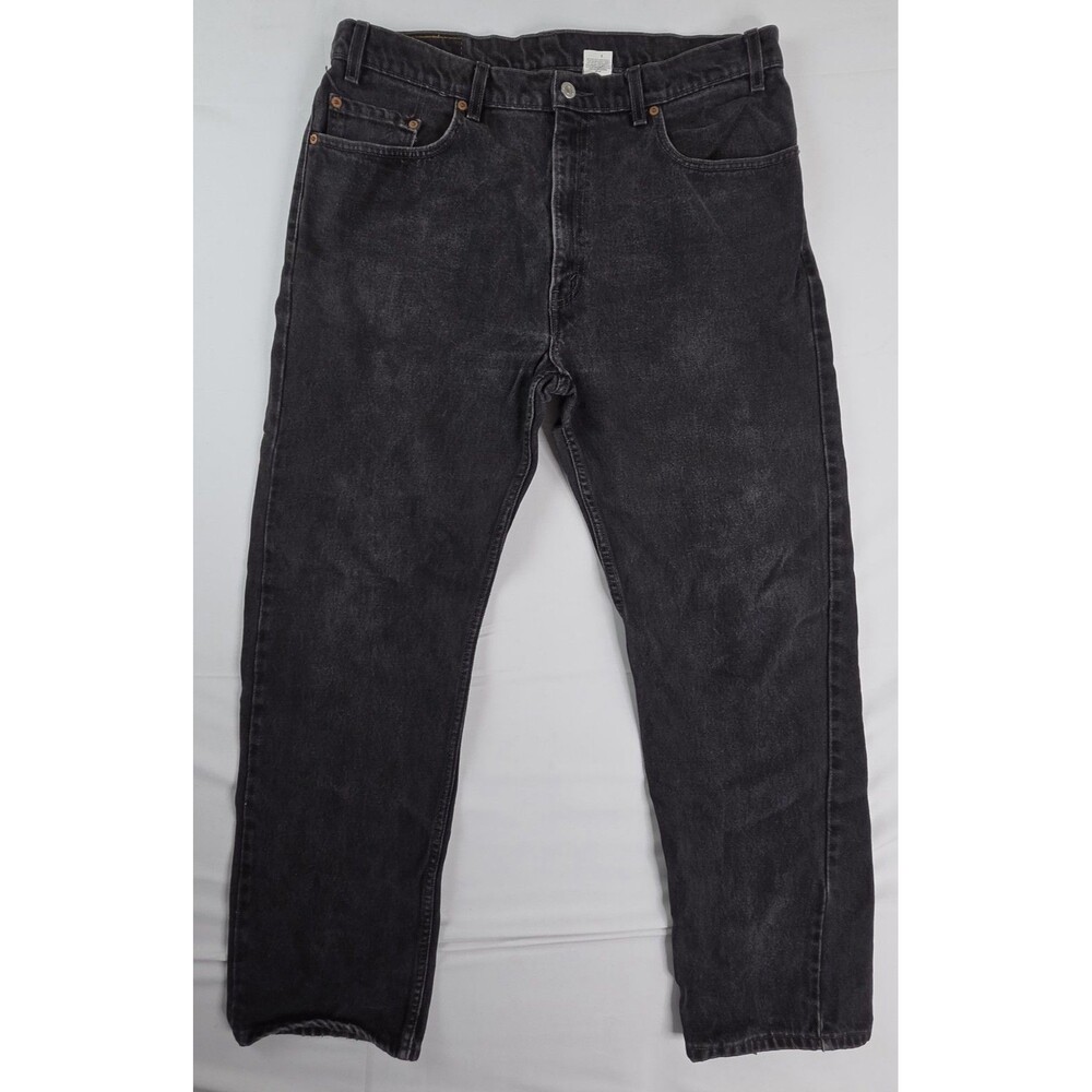 Vintage 90's Levis 505 Jeans Mens 38x32 Black Denim Straight Leg Regular Fit